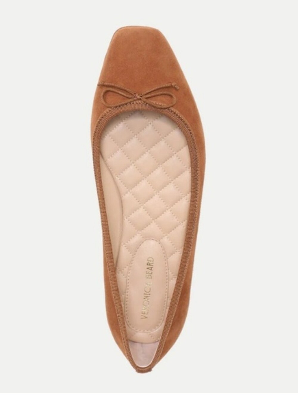 VERONICA BEARD SQUARE TOED BEATRIX SUEDE BALLET FLAT HAZELWOOD SZ 10